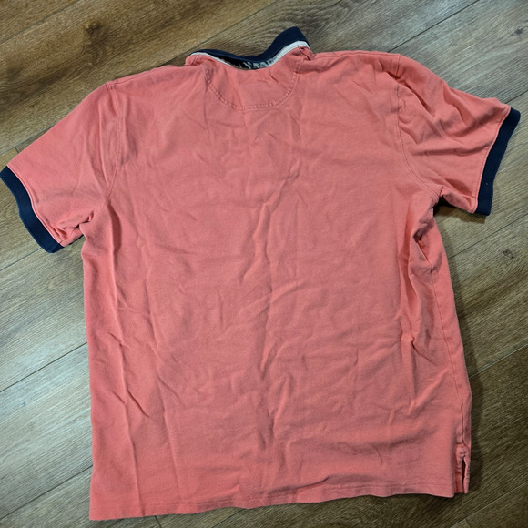 Vintage LL Bean Casco Bay Polo Shirt Mens XL Tall Pink 90s Ringer Tee Retro - Picture 6 of 6